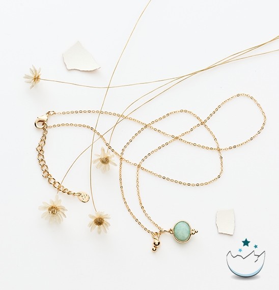 ŒUF COLLIER AMAZONITE 