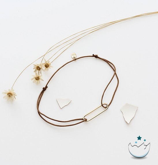 ŒUF BRACELET BIBI COULISSANT ORANGE FLUO 