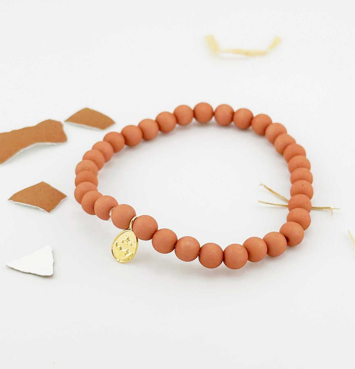 OEUF BRACELET BUBBLE TERRACOTTA
