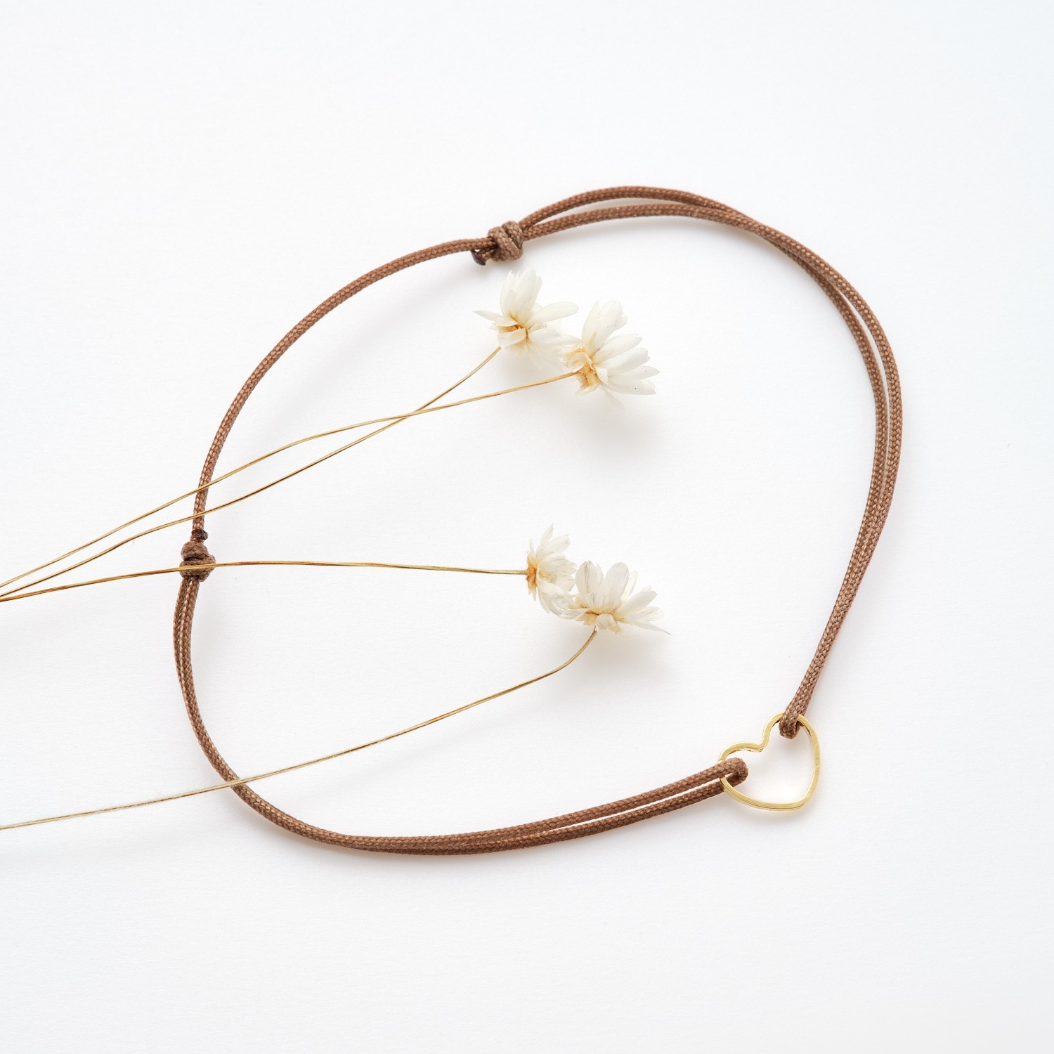 BRACELET COEUR D'ARTICHAUT CHÂTAIGNE 