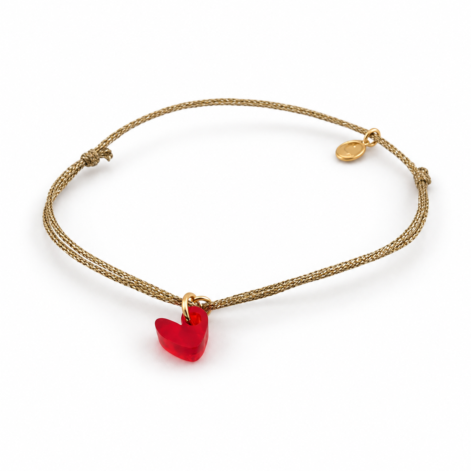 Bracelet coulissant Cœur Grenadine rouge – L’Eggstra