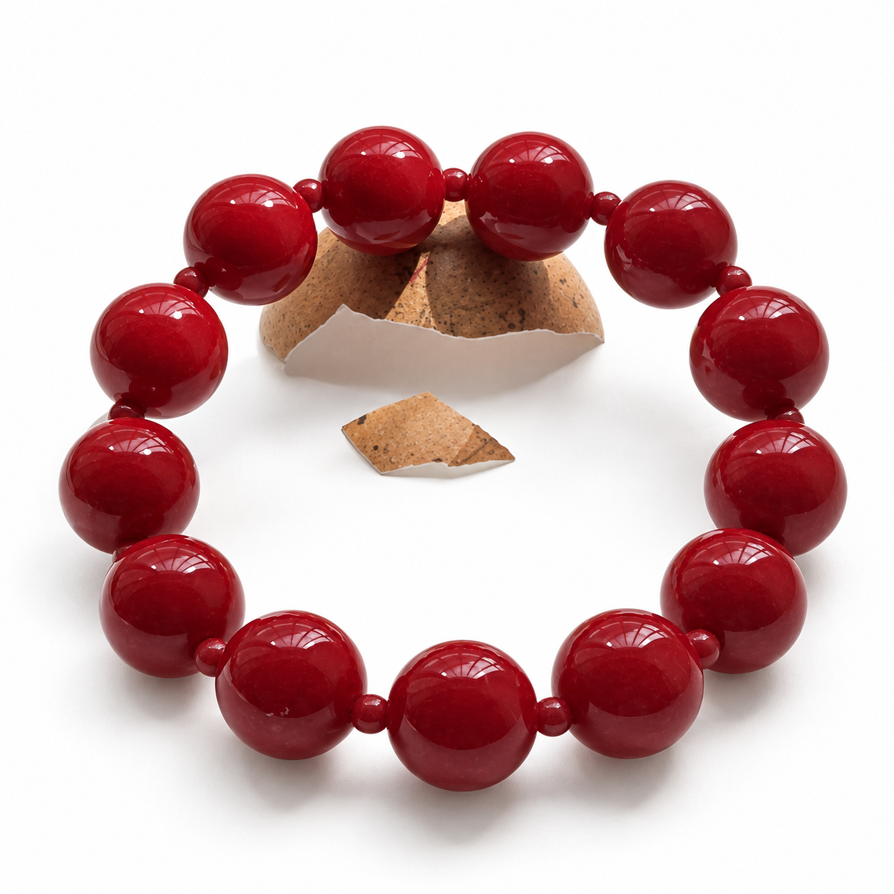 Œufs bracelet Pop Cherry en perles acryliques de 14 mm