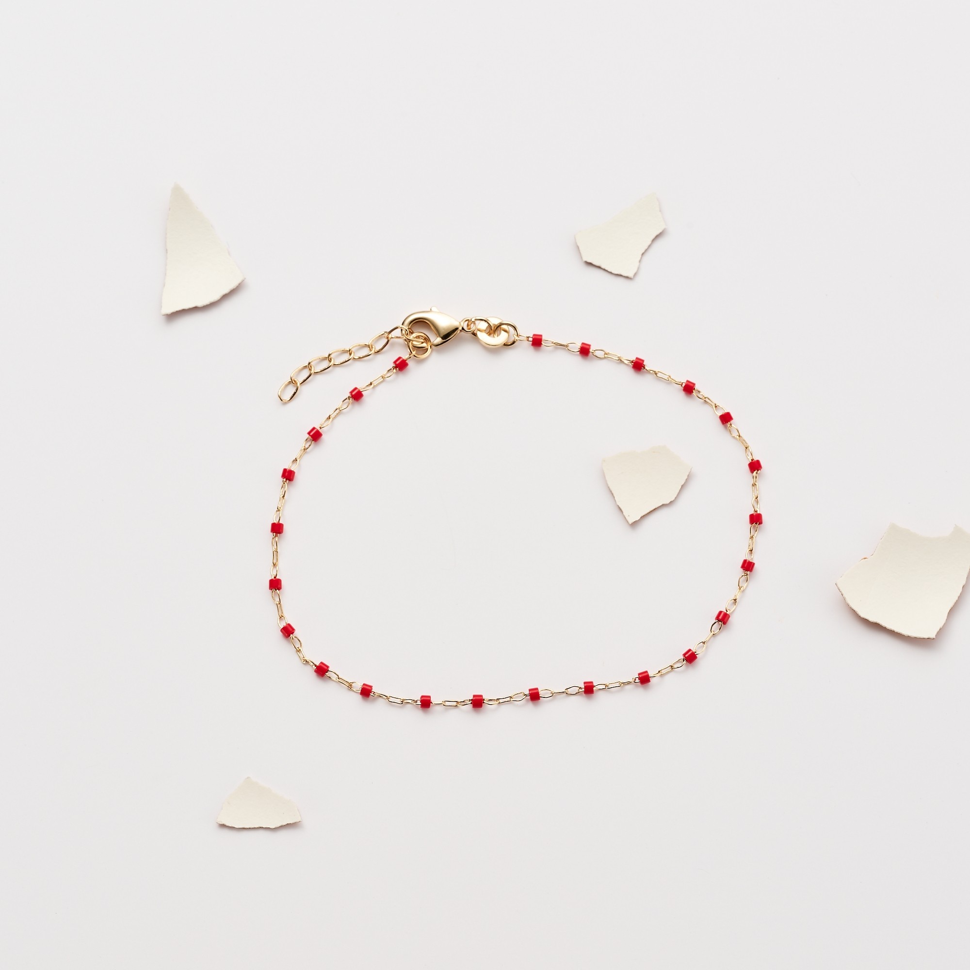 BRACELET PLUMETIS ROUGE