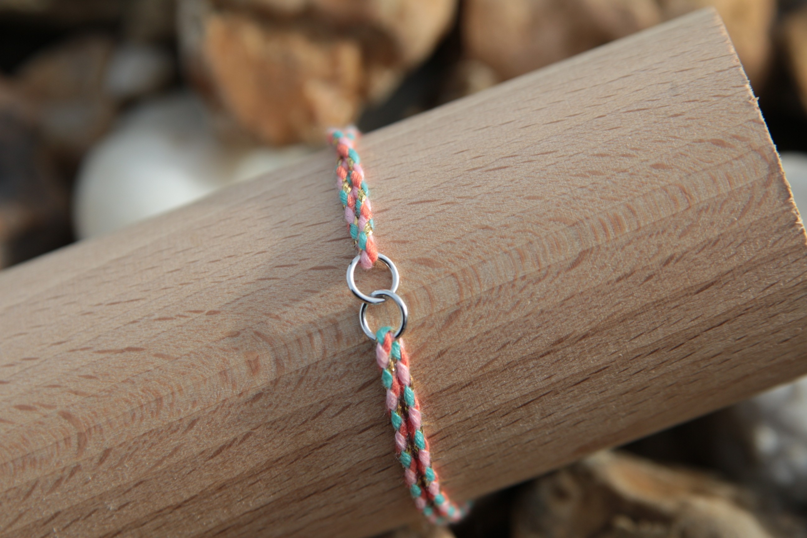 BRACELET TWIN ROSE ARGENT 925