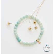 ŒUF BRACELET PERLES DE AMAZONITE 