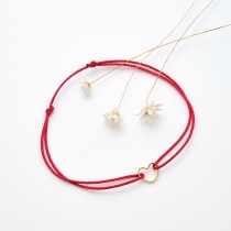 BRACELET CŒUR D'ARTICHAUT ROUGE CHERRY