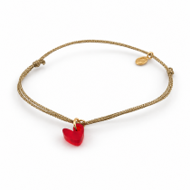 Bracelet coulissant Cœur Grenadine rouge – L’Eggstra