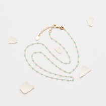 OEUF COLLIER PLUMETIS TURQUOISE