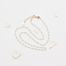 Collier Plumetis Turquoise caché dans une coquille d'oeuf l'Eggstra