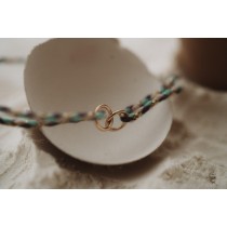 BRACELET TWIN BLEU PLAQUÉ OR 3 MICRONS