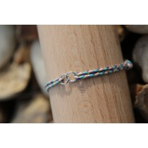 BRACELET TWIN BLEU ARGENT 925