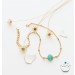 ŒUF BRACELET CHAINE PERLEE AMAZONITE