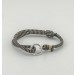 OEUF BRACELET MOUSQUETON NOIR & SABLE