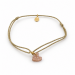 ŒUFS BRACELET COULISSANT CŒUR GRENADINE PAILLETÉ