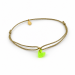 ŒUFS BRACELET COULISSANT CŒUR GRENADINE VERT